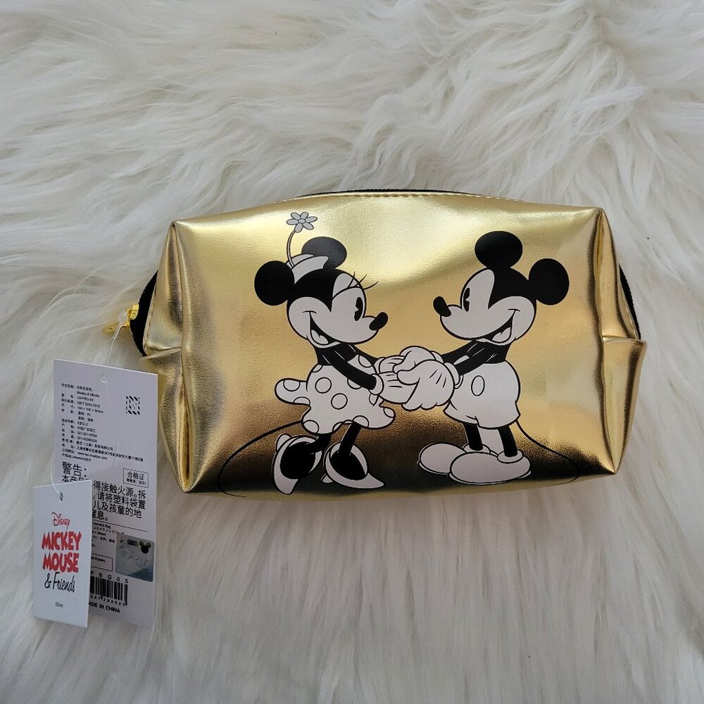 Disney Mickey & Minnie Mouse Metallic Cosmetic Bag